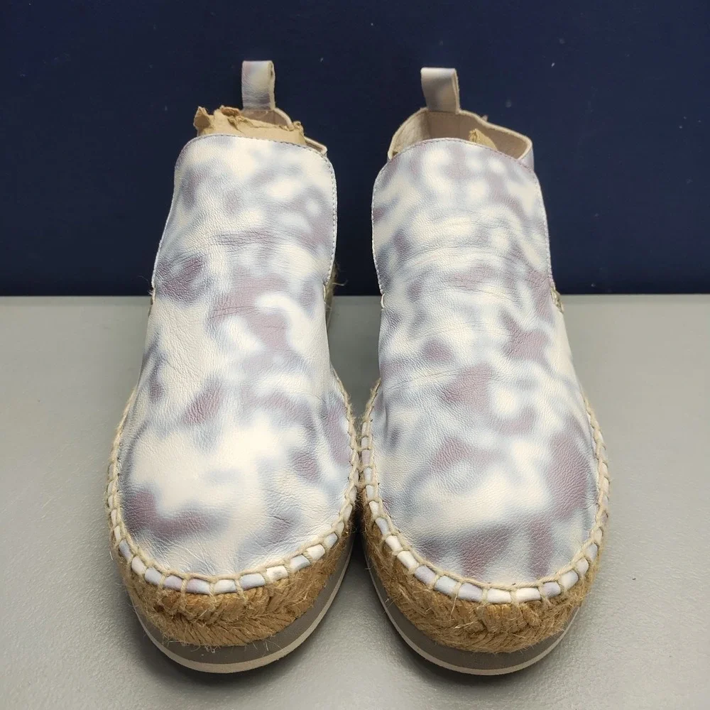 Miista London Platform Espadrille Shoes Womens US 7.5 EU 38 Animal Print Slip On
